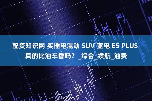 配资知识网 买插电混动 SUV 蓝电 E5 PLUS 真的比油车香吗？_综合_续航_油费