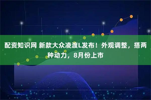 配资知识网 新款大众凌渡L发布！外观调整，搭两种动力，8月份上市